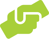 large customer service icon lightgreen